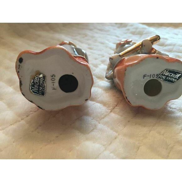 Norcrest Choir Girls Figurines Baseball Game Vintage Set 2 BAT CRACKED SEE PICS - Picture 6 of 6
